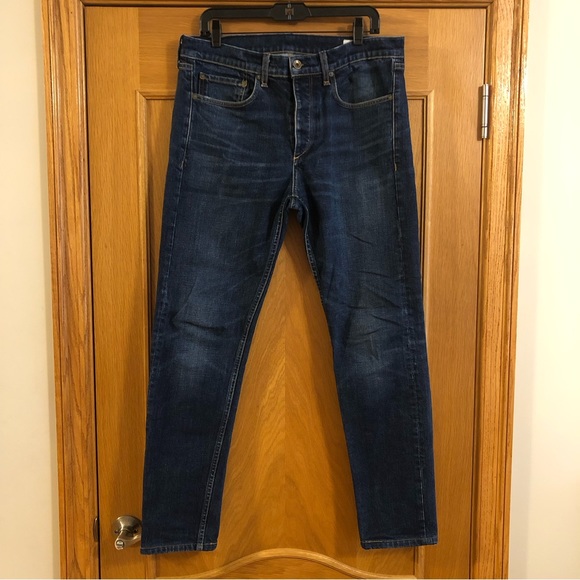 Rag & Bone Fit 2 Slim Fit Wrnace Dark Wash Japanese Denim Jeans Size 32 - Picture 4 of 15
